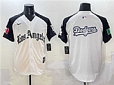 Men's Los Angeles Dodgers Team Big Logo White Black Mexico 2025 LA Gothic Style With Fernando Patch Vapor Premier Limited Stitched Jersey,baseball caps,new era cap wholesale,wholesale hats